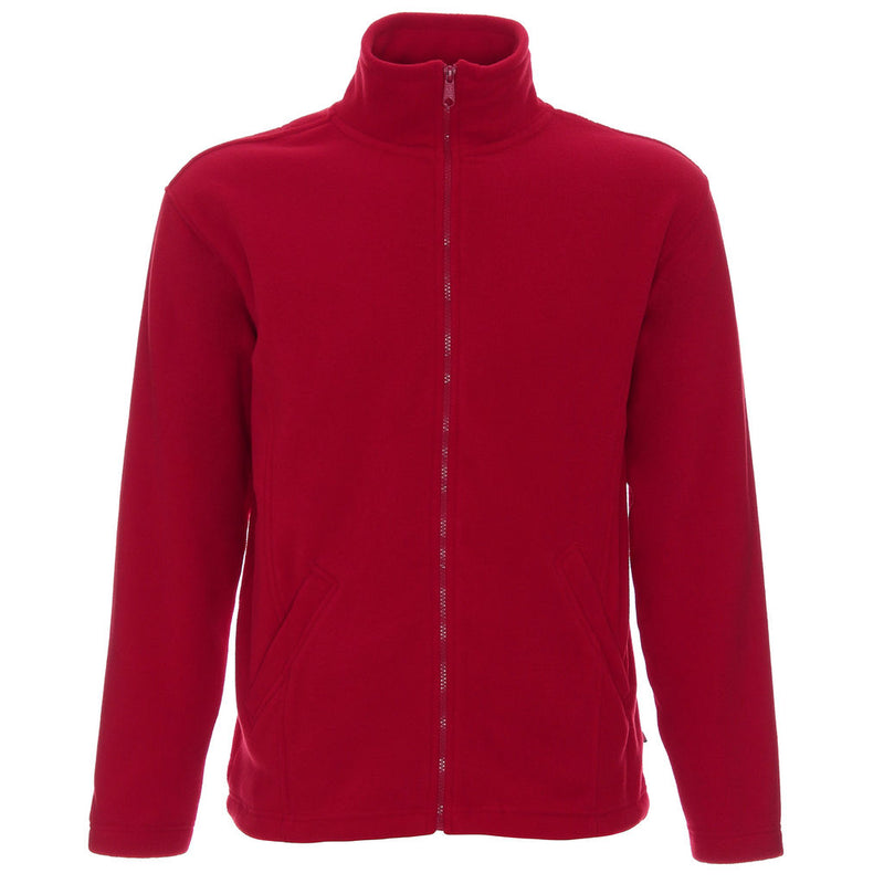 Poslovni pokloni | Promo pokloni | Promotivna muška flis majica Double, 280 g/m2, za tisak ili končani strojni vez logotipa, crvene boje