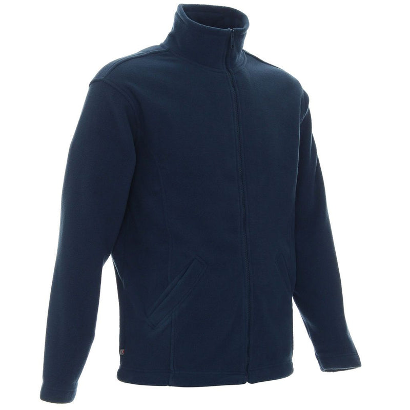 Poslovni pokloni | Promo pokloni | Promotivna muška flis majica Double, 280 g/m2, s tiskom ili končanim strojnim vezom logotipa, tamno plave boje