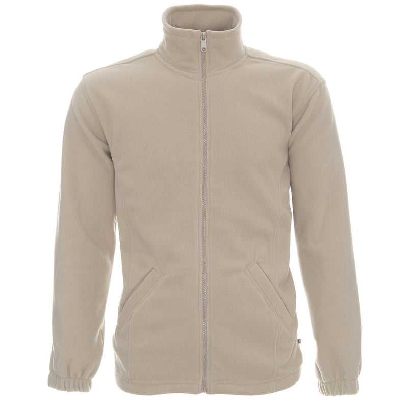 Poslovni pokloni | Promo pokloni | Promotivna muška flis majica Double, 280 g/m2, za tisak ili končani strojni vez logotipa, bež boje