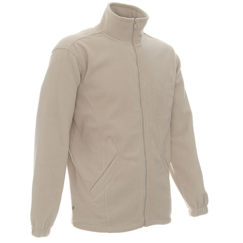 Poslovni pokloni | Promo pokloni | Promotivna muška flis majica Double, 280 g/m2, s tiskom ili končanim strojnim vezom logotipa, bež boje