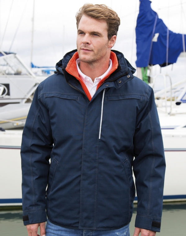 Poslovni pokloni | Promo pokloni | Reklamna radna jakna traper teksture, za tisak logotipa, navy plave boje