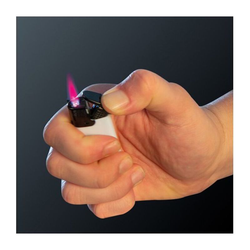 Promotivni upaljač s mlaznim plamenom, bijele boje, za tisak loga | Poslovni pokloni