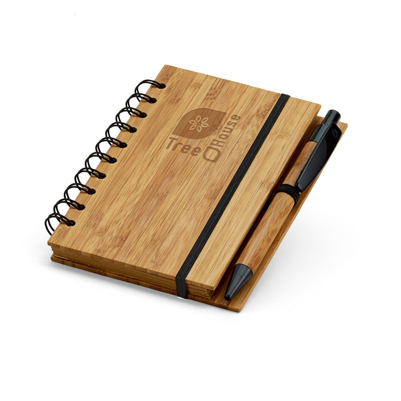 Promotivni spiralni eko notes A6 formata od bambusa | Poslovni pokloni