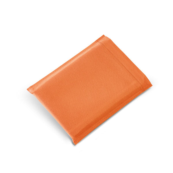 Promotivni notes A5 s horizontalnom gumicom i kemijskom olovkom, narančaste boje, u poklon pakiranju | Poslovni pokloni