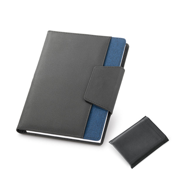 Promotivna A5 mapa s notesom i magnetnim zatvaranjem, plave boje | Poslovni pokloni