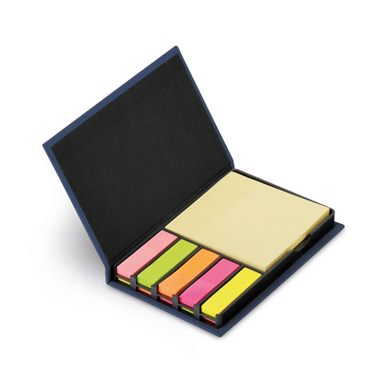 Reklamni set samoljepljivih podsjetnika plave boje | Poslovni pokloni