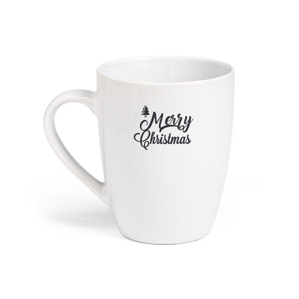 Promo keramička šalica s božićnim motivom, 390ml, s tiskom loga | Poslovni pokloni