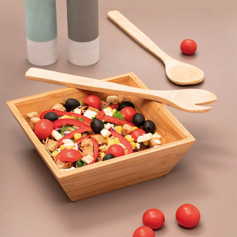 Reklamna zdjela za salatu od bambusa | Poslovni pokloni