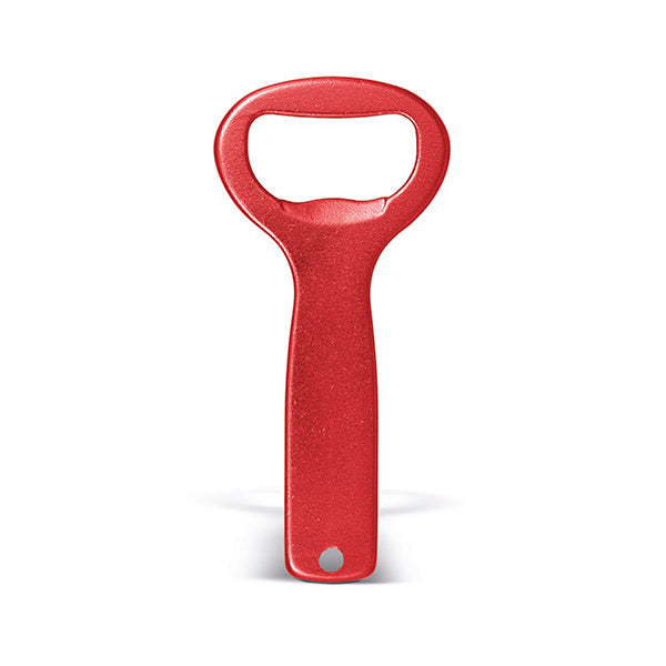 Reklamni aluminijski otvarač za boce, crvene boje | Poslovni pokloni