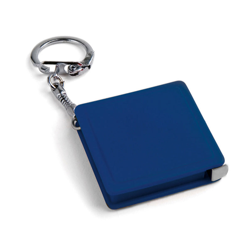 Promotivni metar sa privjeskom za ključeve, 1m, plave boje | Poslovni pokloni