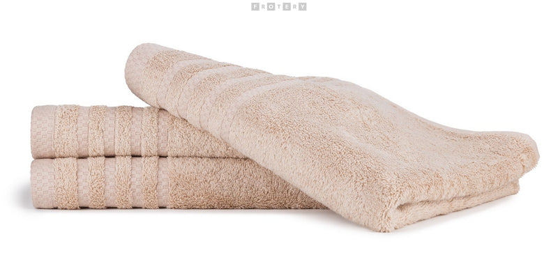 Reklamni luksuzni ručnik Bamboo 530 g/m2, bež boje | Poslovni pokloni