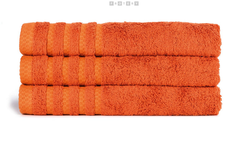 Promotivni luksuzni ručnik Bamboo 530 g/m2, narančaste boje | Poslovni pokloni