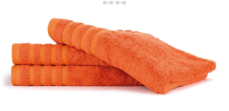 Reklamni luksuzni ručnik Bamboo 530 g/m2, narančaste boje | Poslovni pokloni