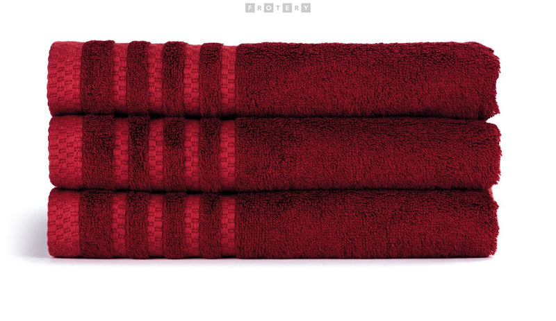 Promotivni luksuzni ručnik Bamboo 530 g/m2, boje rubina | Poslovni pokloni