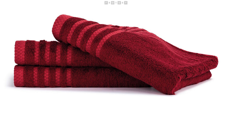 Reklamni luksuzni ručnik Bamboo 530 g/m2, boje rubina | Poslovni pokloni