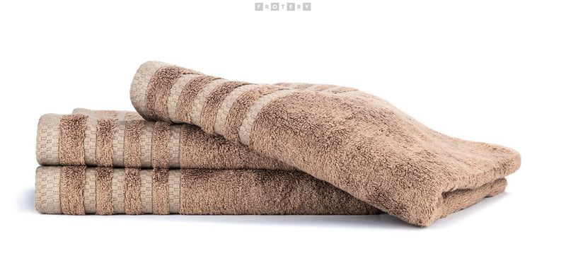 Reklamni luksuzni ručnik Bamboo 530 g/m2, boje oraha | Poslovni pokloni