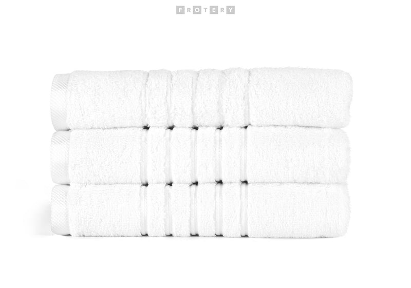 Promotivni luksuzni ručnik Brilliant 600g/m2, bijele boje