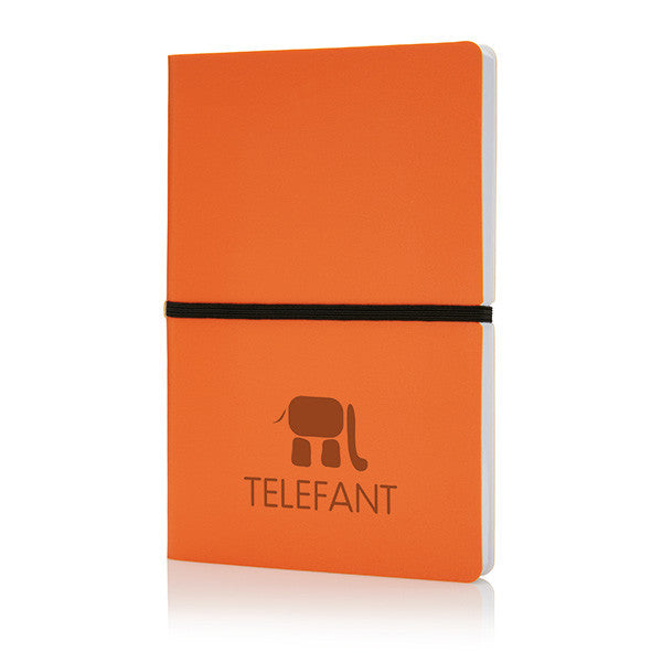 Reklamni notes / bilježnica A5 narančaste boje Deluxe | Poslovni pokloni