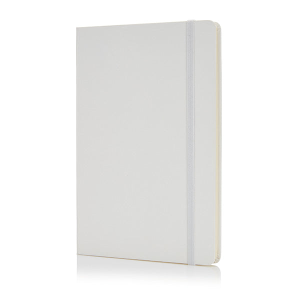Promotivni notes A5 s tvrdim uvezom Deluxe - bijele boje | Promo pokloni