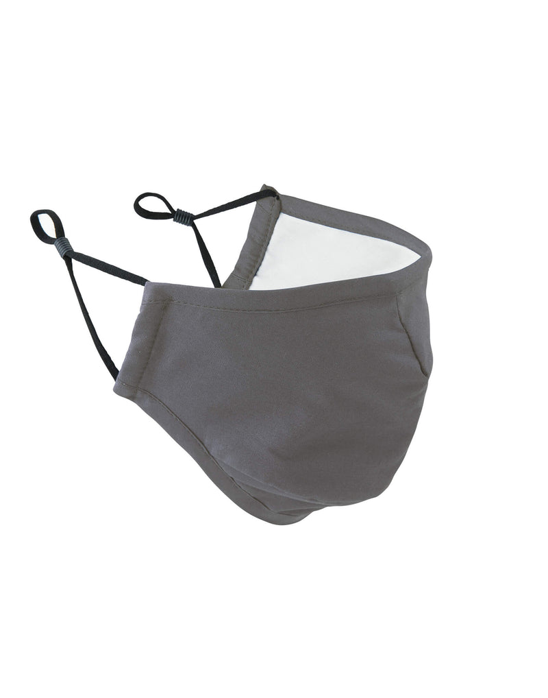 Promotivna pamučna troslojna maska za tisak loga s podesivim vezicama, tamno sive boje