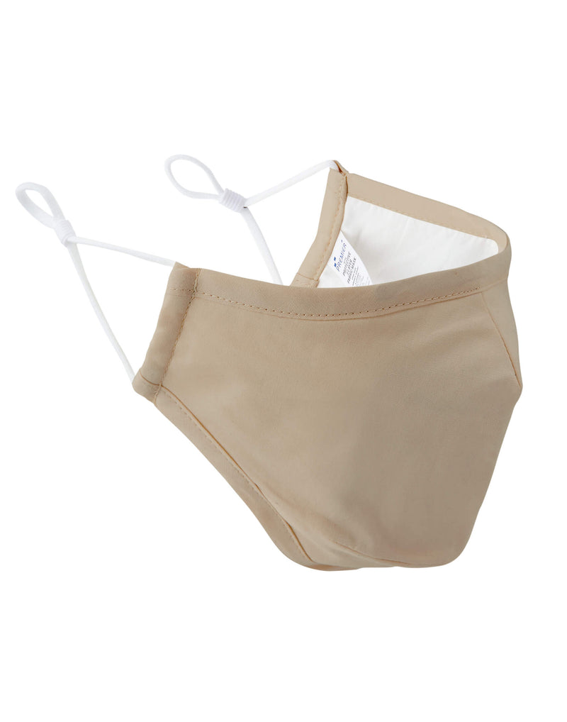 Promotivna pamučna troslojna maska za tisak loga s podesivim vezicama, khaki boje