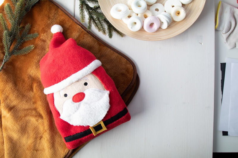 Promotivna dječja deka od flisa s božićnim motivom Djeda Božićnjaka, za tisak loga | Poslovni pokloni