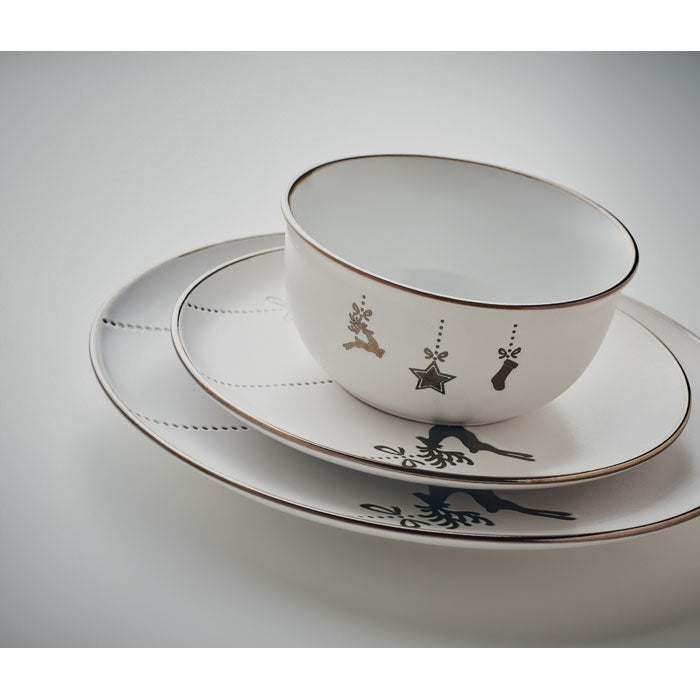 Božićni set keramičkog posuđa za tisak | Poslovni pokloni