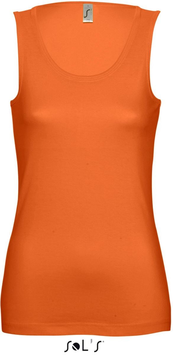 Reklamna ženska T-Shirt tank top majica SOL'S Jane narančaste boje | Poslovni pokloni | Promo pokloni
