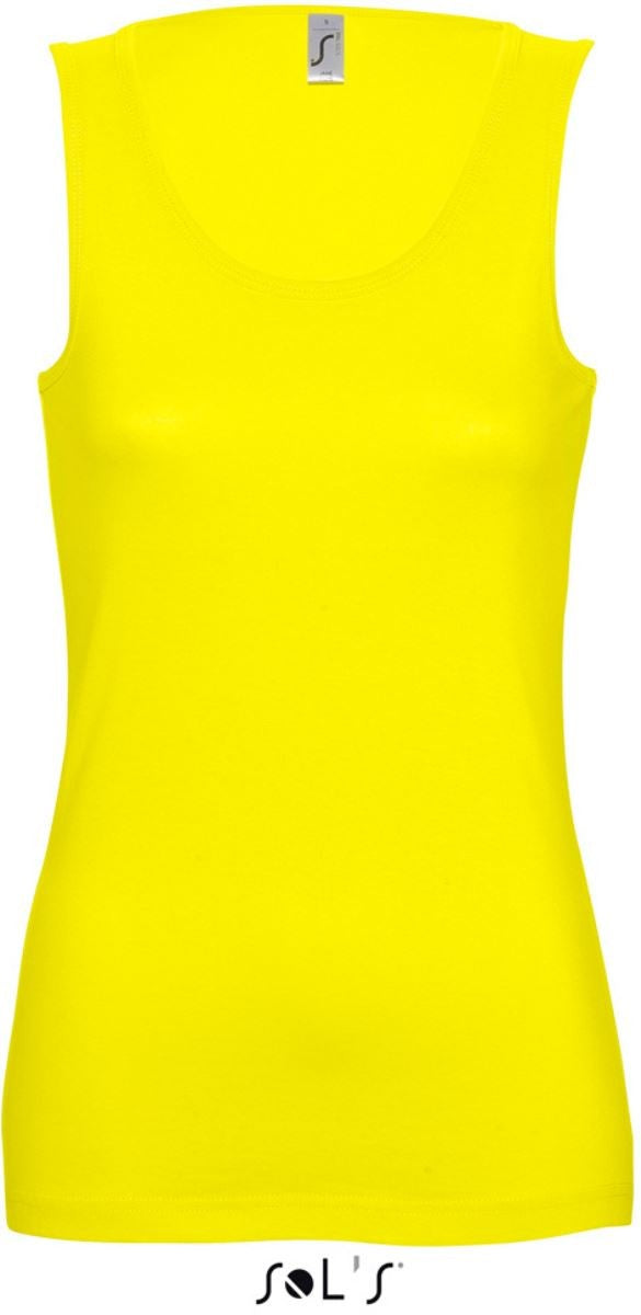 Reklamna ženska T-Shirt tank top majica SOL'S Jane limun žute boje | Poslovni pokloni | Promo pokloni