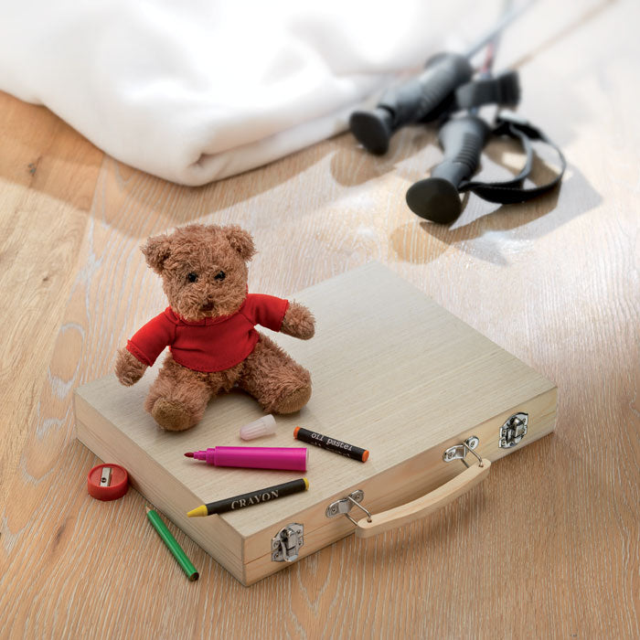 Promidžbeni set za crtanje u drvenoj kutiji | Poslovni pokloni | Promo pokloni