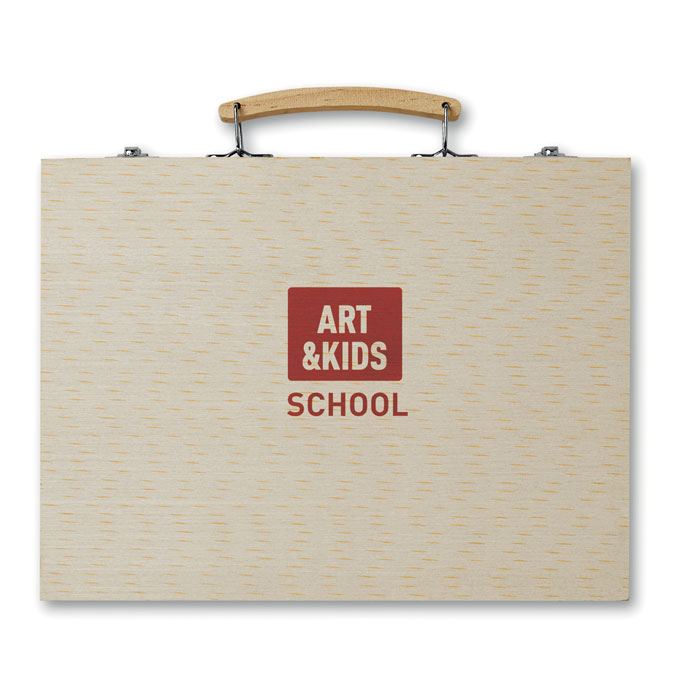 Reklamna set za crtanje u drvenoj kutiji za tisak logotipa | Poslovni pokloni | Promo pokloni