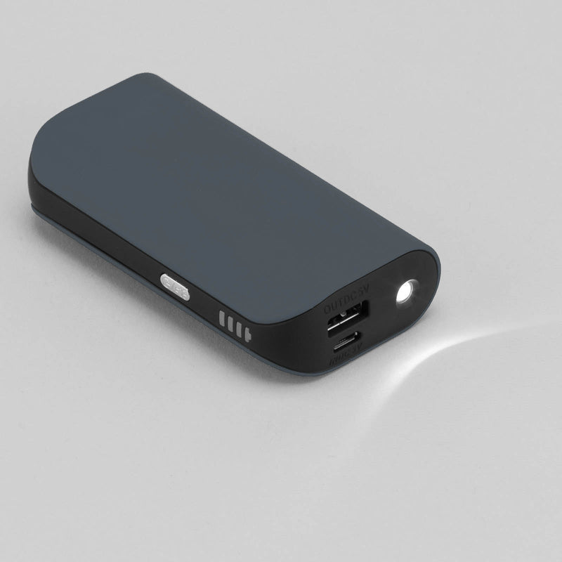 Promo prijenosna baterija / powerbank TRIO, 5200mAh, sive boje | Poslovni pokloni