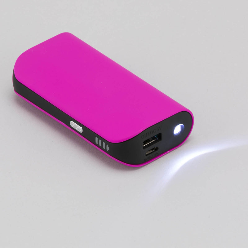 Promo prijenosna baterija / powerbank TRIO, 5200mAh, ljubičaste boje | Poslovni pokloni