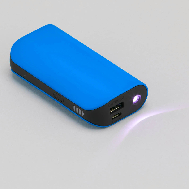 Promo prijenosna baterija / powerbank TRIO, 5200mAh, plave boje | Poslovni pokloni