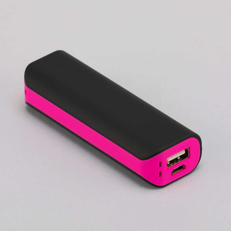 Promo prijenosna baterija / powerbank DUO, 2600mAh, ružičaste boje | Poslovni pokloni