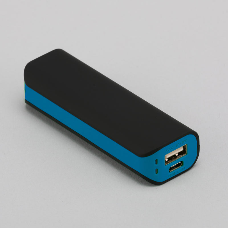 Promo prijenosna baterija / powerbank DUO, 2600mAh, plave boje | Poslovni pokloni