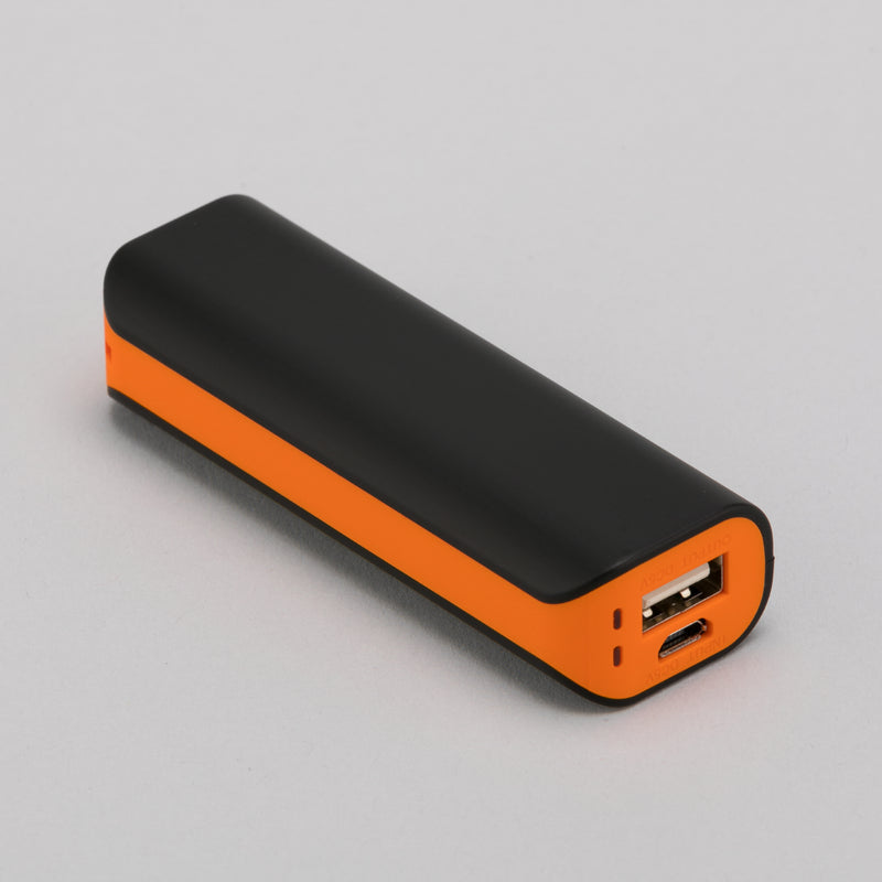 Promo prijenosna baterija / powerbank DUO, 2600mAh, narančaste boje | Poslovni pokloni