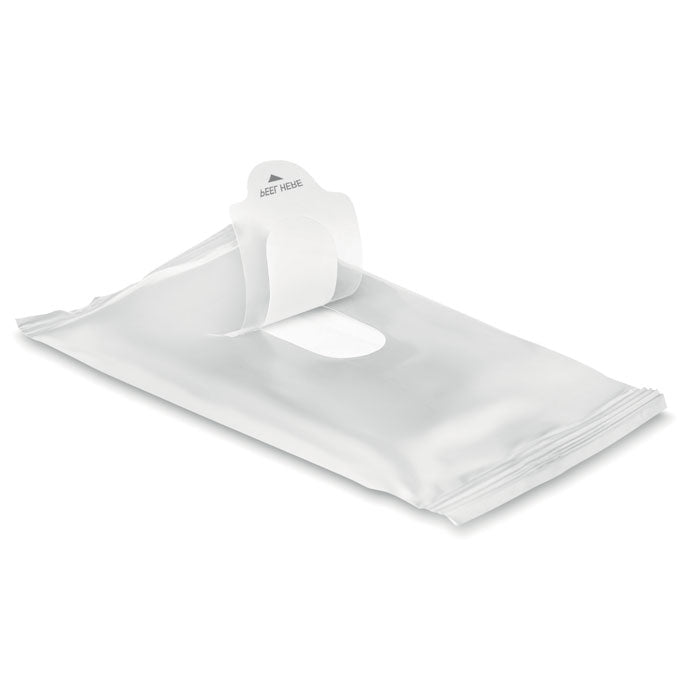 Promotivne vlažne maramice, bijele boje | Poslovni pokloni