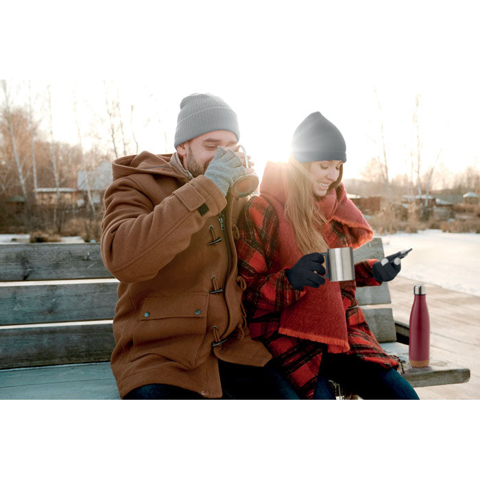 Dvoslojna šalica od nehrđajućeg čelika srebrne boje | Poslovni Pokloni i promotivni materijali