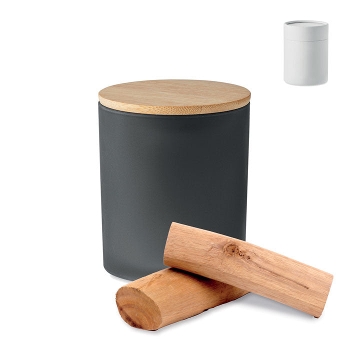 Mirisna svijeća od biljnog voska, u crnoj boji | Poslovni Pokloni