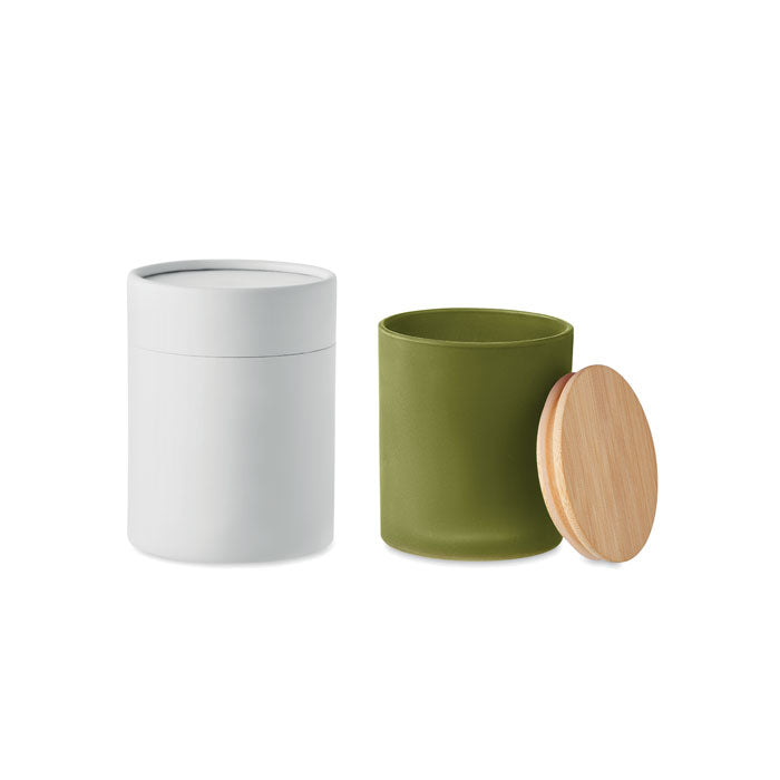 Mirisna svijeća od biljnog voska, u zelenoj boji | Poslovni Pokloni i promotivni materijali