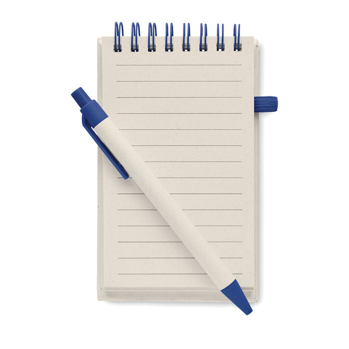 Eko notes A6 formata od recikliranog kartona s kemijskom olovkom | Promotivni pokloni