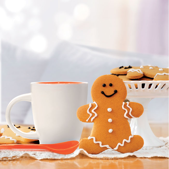 Poslovni pokloni | Promo pokloni | Promotivna dvobojna keramička šalica s žlicom za tisak logotipa, narančaste boje