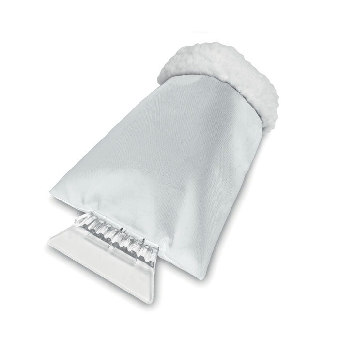 Reklamna strugalica za led s zaštitnom rukavicom za tisak loga, bijele boje | Poslovni pokloni