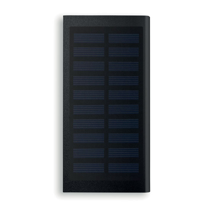 Promotivna solarna prijenosna baterija 8.000mAh, crne boje | Poslovni pokloni