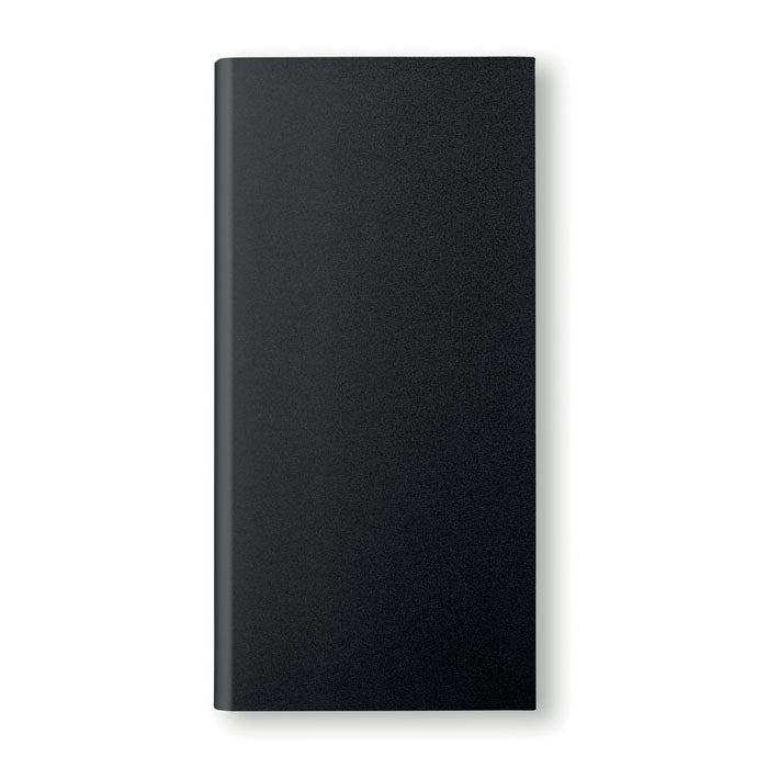 Promotivna solarna prijenosna baterija 8.000mAh, crne boje, s tiskom loga | Poslovni pokloni