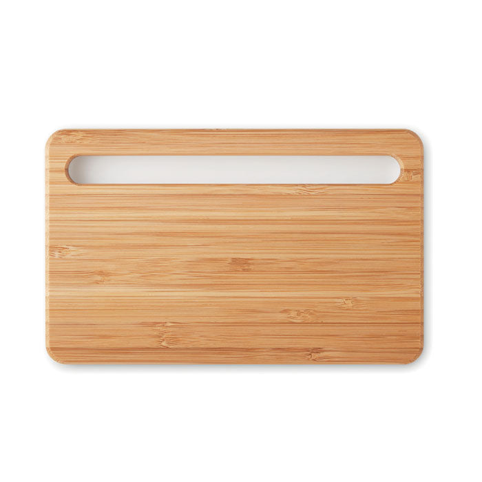 Promotivni bežični punjač i stalak za mobitel od bambusa | Poslovni pokloni