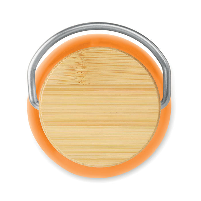 Tritan boca 800 ml s čepom od bambusa narančaste boje | Poslovni pokloni | Promo pokloni