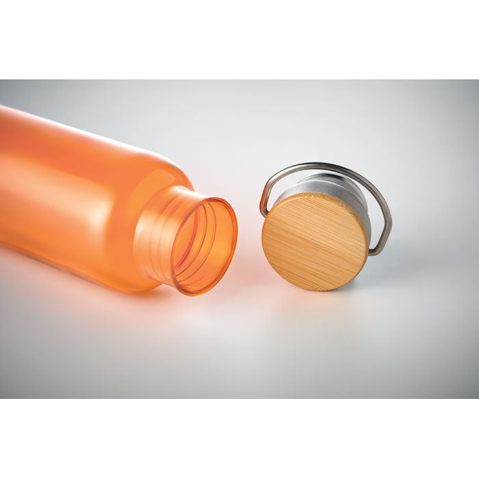 Tritan boca 800 ml s čepom od bambusa narančaste boje | Poslovni pokloni | Promo pokloni