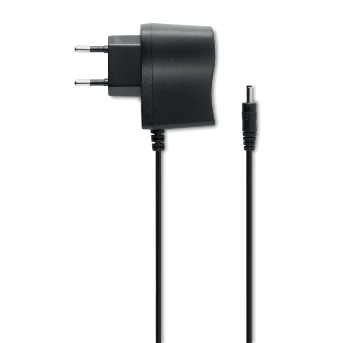 Promotivni LED sat s budilicom u kućištu od bambusa, sa strujnim adapterom | Poslovni pokloni